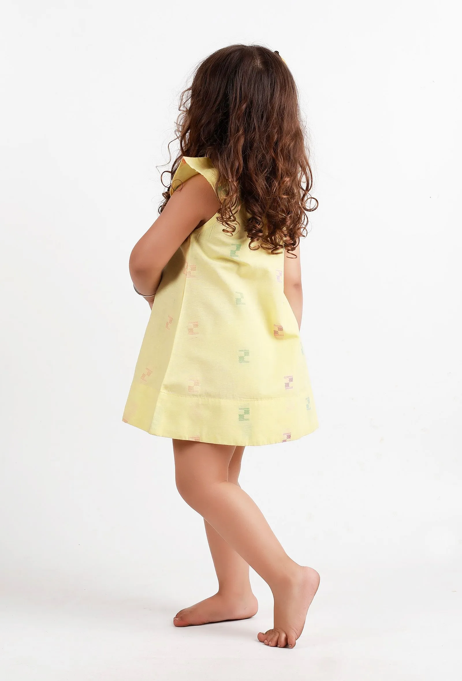 Yellow Dobby Dress